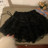 FashionKova-Lace Sexy Sweet Summer Skirt Women Clothes High Waist Harajuku White 2000s Kawaii Korea Bow Mini Skirts Y2k Femme Short Skirts