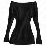 FashionKova-back to school outfit Y2K Harajuku Retro Women's Autumn Winter Knitted Sweater Sexy Slim Chic One-shoulder Neck Pullover Gothic Punk Aesthetic Clothes