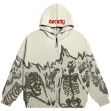 Fashionkova party look inspos Big promotion Europe, America, autumn and winter styles for men and women New Y2K hoodie couple long-sleeved skull coat traf sti