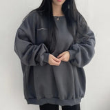 Fashionkova Vintage Back Moon Print Pullover Sweatshirt