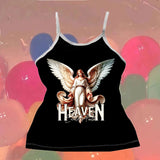 FashionKova-Corset Top Angle Coquett Aesthetic Punk Sling Girl Goth Hip Hop Emo Baby Tee Women Clothes 90s Vintage Crop Tops Tank Y2k Camis