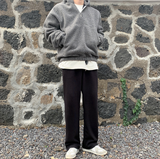 Fashionkova  No. 3348 HALF ZIP-UP FLEECE HOODIE