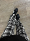 FashionKova-Harajuku Plaid Y2k Pants Women Clothing Winter Wide Leg Pants Korean Fashion Casual Goth Girl Clothes Pantalones Femme Trousers