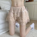 FashionKova-Y2k Lace Sweet Girl Korea Summer Skirts Women Clothes White MIni Skirt High waist Loose Grunge Kawaii Cute A-line Fluffy Skirt