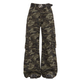 Fashionkova Camo Wide-Leg Cargo Pants