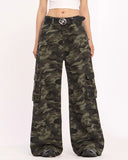 Fashionkova Camo Wide-Leg Cargo Pants