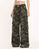 Fashionkova Camo Wide-Leg Cargo Pants