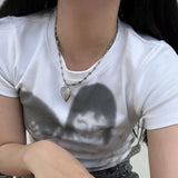 Fashionkova Sweet Cool Heart Chain Necklace Women Fashion Trend Carved Old Vintage Palace Style Openable Heart Photo Frame Pendant Necklace
