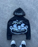 Fashionkova American Harajuku fashion cartoon letter print hoodie male y2k Goth punk couple Street trend casual loose oversized sweatshirt