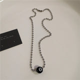 Fashionkova Gothic Punk Black Peach Heart Star Pendant Chain Necklace For Women Men Y2K Hip Hop Charm Trendy Jewelry Anniversary Accessories