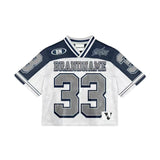 Fashionkova Retro American Harajuku Street Trend Hip-hop Baseball Sports Short-sleeved Men's Summer Loose Mesh T-shirt Printed Couple Tops