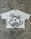Fashionkova Streetwear T Shirt Y2K Hip Hop Punk Rock Letter Graphic Print Oversized TShirt Mens Womens Round Neck Cotton Short Sleeve Tops