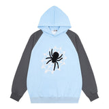 Fashionkova Spider Web Print Oversized Hoodie