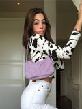 Fashionkova party look inspos Sexy Women Milk Cow Pattern Print Crop Top Female Long Sleeve Slim Fit Holiday Fashion Casual Short T Shirt Streetwear