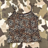 FashionKova-Leopard Y2K Sexy Camis Women Clothes Punk Streetwear Slim Aesthetic Crop Top Kpop Casual Emo Girl Sling Vintage Gothic Tank Tops