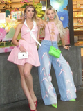 Fashionkova Casual Washing Bow Women Jeans High Waist Wide Leg Zippers Pockets Female Trouser 2025 Spring Summer New Fashion Lady Trouser