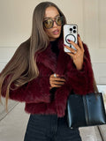 Fashionkova party look inspos 2024 Winter New Fashion Solid Fluffy Fur Coat Women High Street Luxury Lapel Collar Faux Fur Jacket Female Casual Overcoats