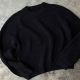 FashionKova-Solid color knitted striped sweater fashionable pure cotton Harajuku Y2K top retro American commut rock highstreet women sweater