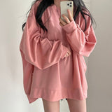 Fashionkova Vintage Solid Color Oversized Sweatshirt
