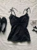 FashionKova-Summertime Goth Fashion Halter vest Sleeveless Shirt T-shirt Y2K casual fashion clothing Sexy tie black slim fit Streetwear emo