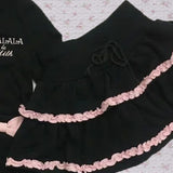 FashionKova-Pink Kawaii Y2K Short Skirts Aesthetics Lace Women Clothes Harajuku Sexy Graphic Femme Suit Cute Sweet Girl Kpop Emo Mini Skirt