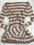 FashionKova-Striped casual pattern sweater cotton chic grunge punk Y2K top street high street rock aesthetic retro hop fashion women sweater