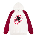 Fashionkova Spider Web Print Oversized Hoodie