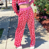 Fashionkova party look inspos Women Pink Heart Print Velvet Crop Hoodies Zip Up Y2K Long Sleeve Cropped Sweatshirts Coat 90s E Girl Jacket Tracksuit
