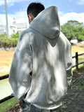 Fashionkova  Retro Hooded Men Tops 100% Cotton Fleece Simple Graphic Print Niche Oversize Vintage Pullover Sweatshirt Hoodies For Men