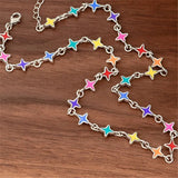 Fashionkova Kpop Sweet Cool Star Cross Chains Choker Necklaces For Women Men Girls Charms Hip Hop 90s Grunge EMO Goth Jewelry Accessories
