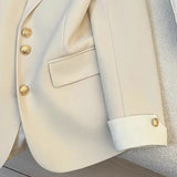 Fashionkova Matakawa Women Blazers Contrast Color Korean Fashion Spring Autumn Chic Blazer Feminino Sweet Simple Elegant Ropa De Mujer Outfit Ideas