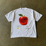 Fashionkova Letter Apple printed casual short-sleeved T-shirts women y2k baggy Harajuku cartoon summer O-neck pattern printed T-shirts women