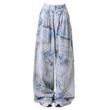 Fashionkova Denim Effect Print Trousers