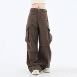 Fashionkova Downtown Girl Brown Cargo Pants