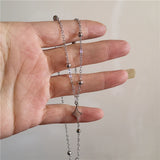 Fashionkova Punk Star Pendant Chain Necklace For Men Women Hip Hop Cool Beads Neck Y2K Jewelry