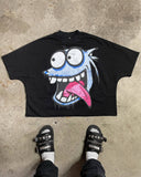 Fashionkova American hip hop street cartoon printed short sleeve T-shirt Men y2k Harajuku fashion summer casual loose couple shirt