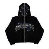 Fashionkova party look inspos Autumn/winter  Fashion Vintage Y2k Sweatshirt Hoodies Streetwear Matching Shirt Aesthetic Korean Style zipper Pullover emo