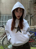 Fashionkova party look inspos Fashion Vintage Graphic Sweatshirts Hoodies Streetwear Oversized Aesthetic Korean Style Pullover Top Outerwear Clothes Y2k 2000s