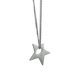 Fashionkova Y2K Stainless Steel Irregular Hollow Star Pendant Necklace for Women Men Unisex Punk Hip Hop 2024 Trending Neck Chain Jewelry