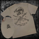 Fashionkova Special Forces Round Neck Summer Free Not Free Spartan Tactical Army Fan Cotton T-shirt High Quality for Men and Women