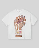 Fashionkova 2024 Summer crewneck cotton Short sleeve jewelry Printed T-shirt for men Y2K Goth Harajuku Loose casual couple shirt tops