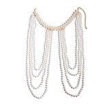 Fashionkova Ingemark New in 2024 Bridal Tassel Imitation Pearl Shoulder Chain Necklace for Women Elegant Shawl Wedding Jewelry Accessories