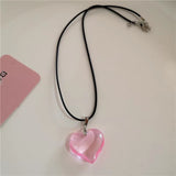 Fashionkova Y2K Heart Locket Pendant Openable Female Silver Color Stainless Steel Photo Necklace For Women Frame Charm Aesthetic EMO Jewelry