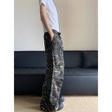 Fashionkova party outfit  Camouflage Baggy Cargo Pants Women High Rise Trousers Straight Wide Leg Oversize Pants 2024 Summer Aesthetics Vintage Y2K jeans