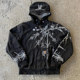 Fashionkova Y2K zip up hoodie vintage Gothic Patchwork pattern Harajuku Oversized hoodie Hip Hop Streetwear Men women fashion sweatshirt top