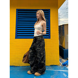 Fashionkova party outfit  Camouflage Baggy Cargo Pants Women High Rise Trousers Straight Wide Leg Oversize Pants 2024 Summer Aesthetics Vintage Y2K jeans