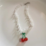 Fashionkova Boho Acrylic Resin Beaded Flower Pendant Necklace Adjustable Beach Charm Jewelry For Women Fashion Gift
