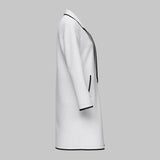 Fashionkova Women's Coat   Autumn Winter Korean Elegant Contrast Color Single Breasted Long Sleeve Lapel Casual Coats Valentine's Day Aesthetic