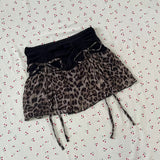 Fashionkova Y2k Hotsweet Hot Girl Leopard print Bow Mini Skirt Women Retro Trendiness Premium Versatile Sexy Fairy HighStreet Harajuku Skirt