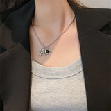 Fashionkova Kpop Y2k Vintage Butterfly Star Cross Pendant Rope Choker Necklace Goth Women Egirl Vintage Cute Punk Cool Grunge EMO Jewelry